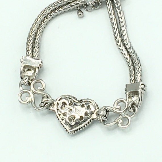 Silver tone bracelet with a heart by Lia Sophia, … - image 4