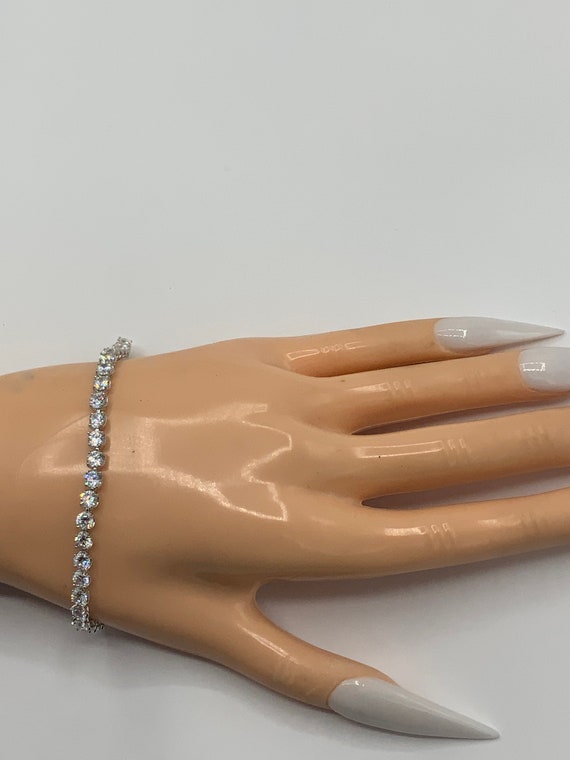 Gorgeous collectible delicate zirconia bracelet b… - image 3