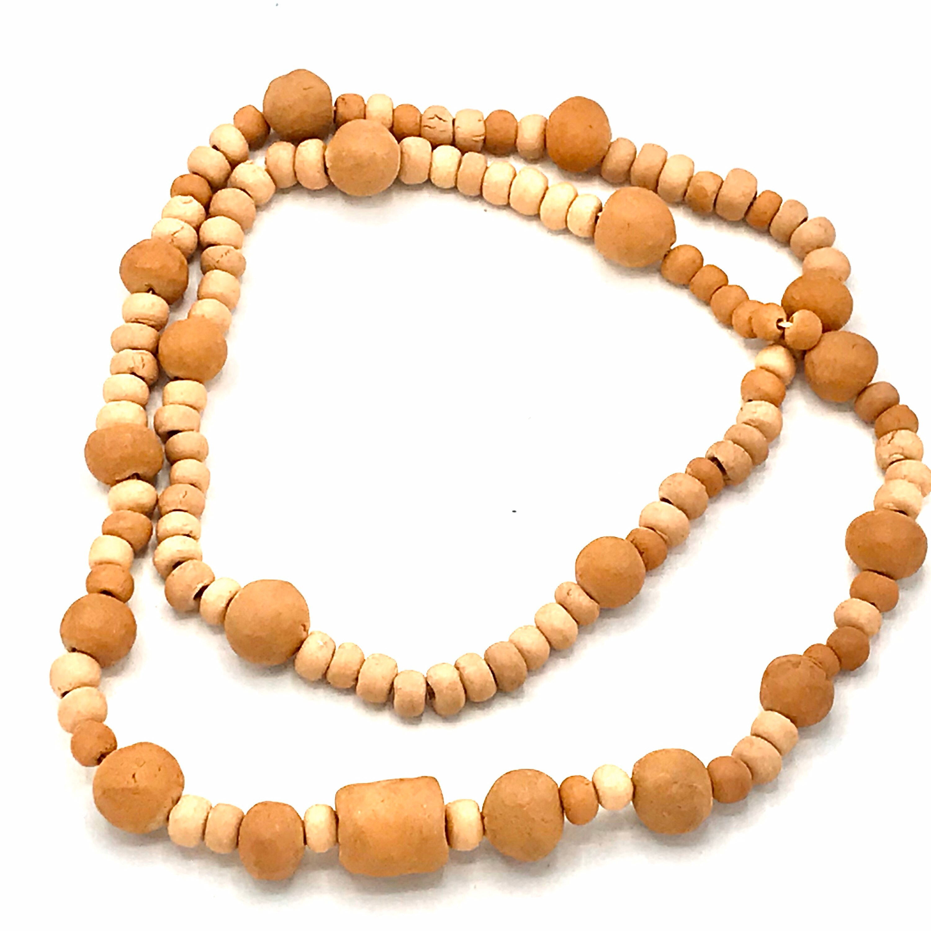 Pottery Beads Necklace Long Necklace Nature Etsy Australia