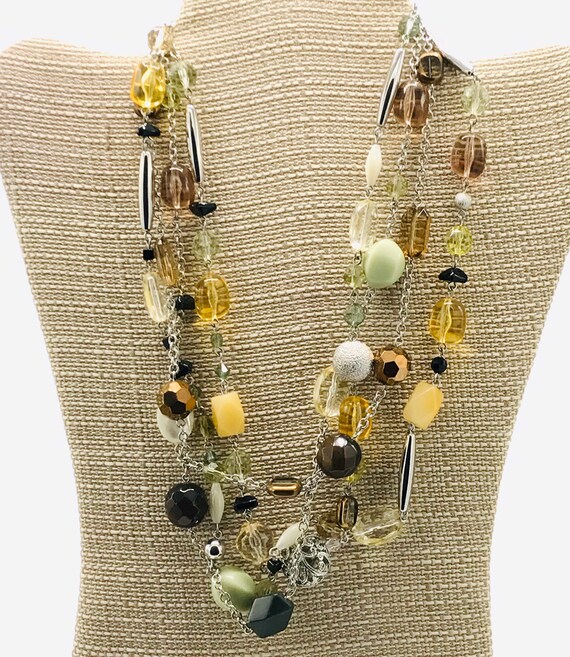 Multicolored beads necklace by Lia Sophia. Signed - image 5