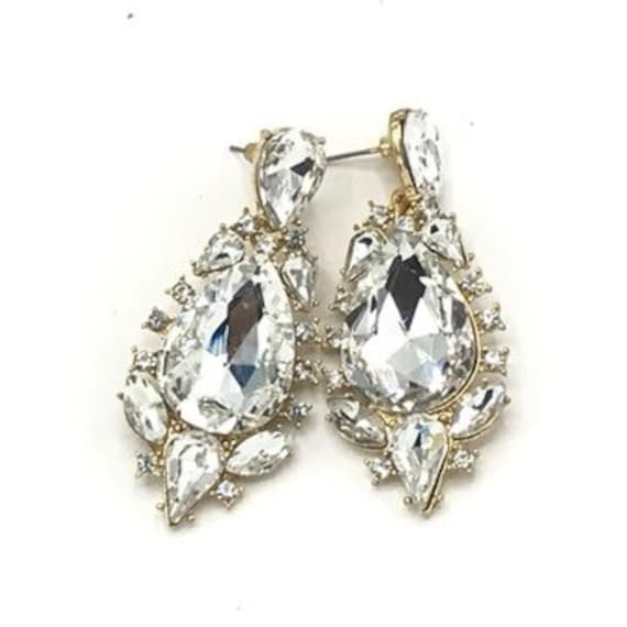 Sparkly stud earrings, large size - image 7