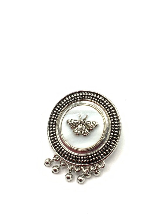 Gorgeous collectible round brooch and pendant by L