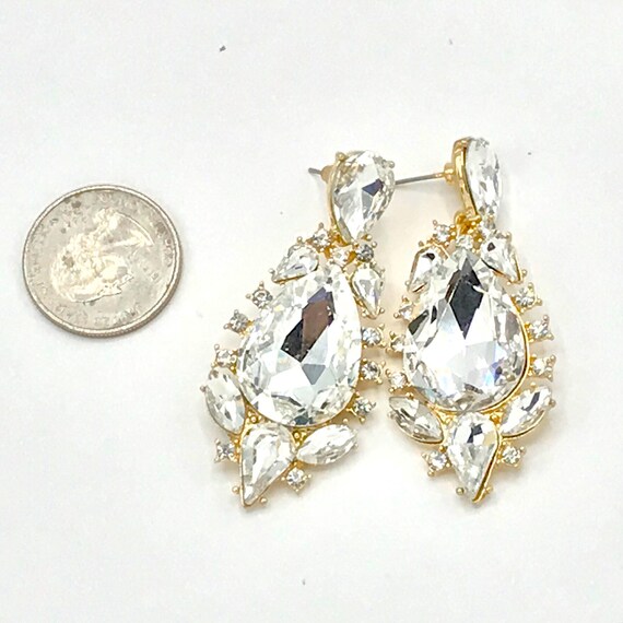 Sparkly stud earrings, large size - image 8