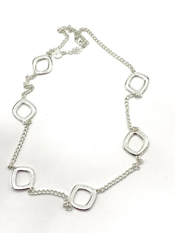 Gorgeous collectible silver tone necklace  by Liz… - image 7