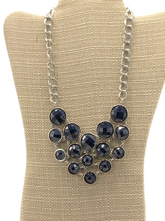 Gorgeous silver and black tone necklace by Lia So… - image 2