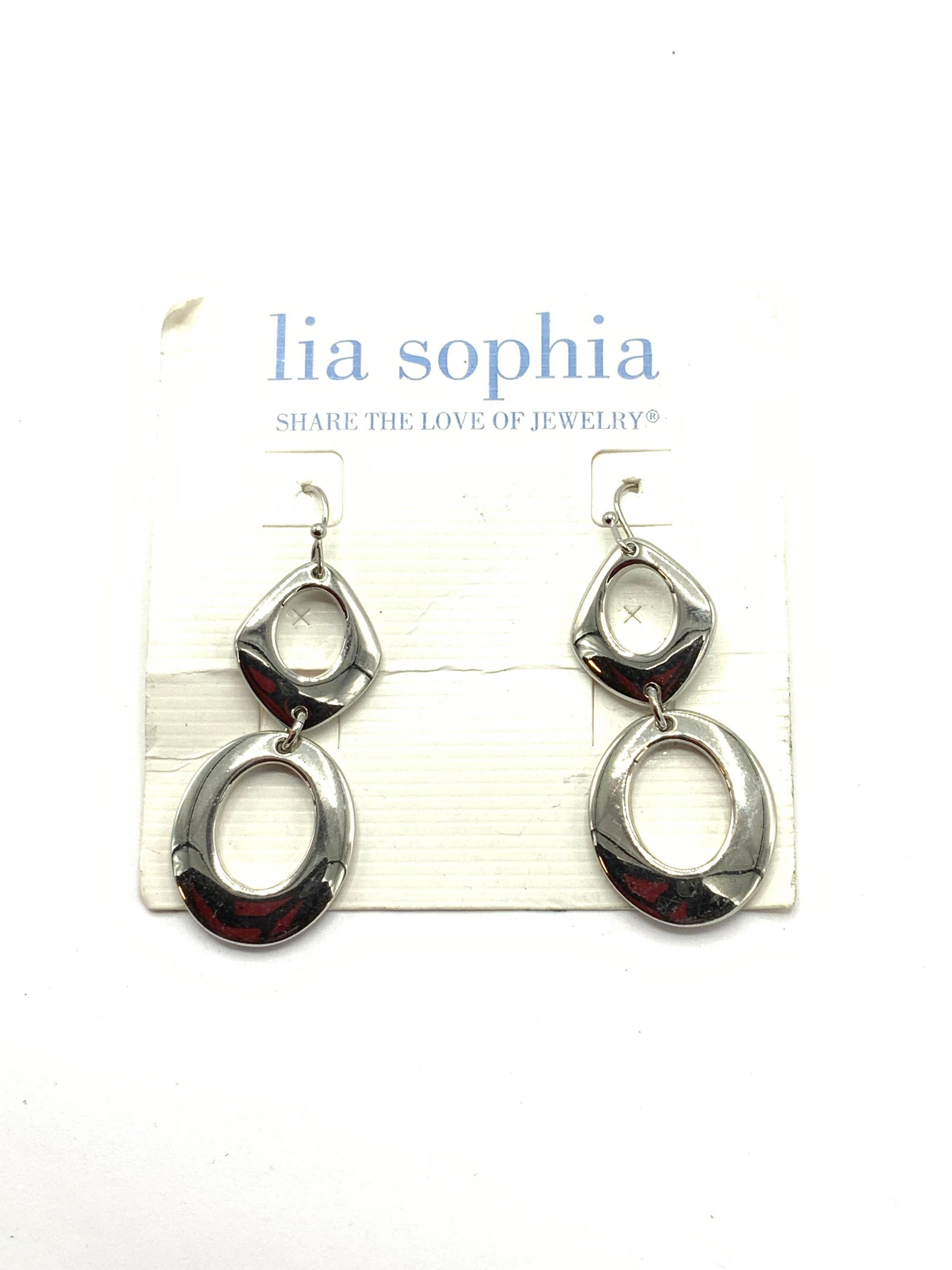 Gorgeous Collectible Silver Tone Earrings by Lia Sophia Hoop
