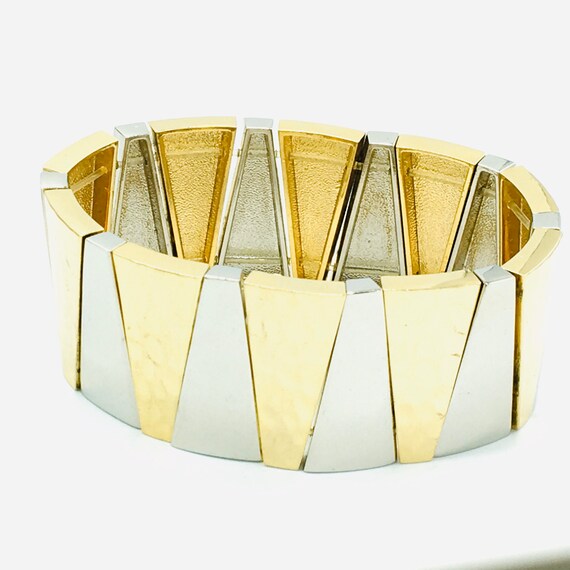 Gold and silver tone bracelet by Lia Sophia, stre… - image 7