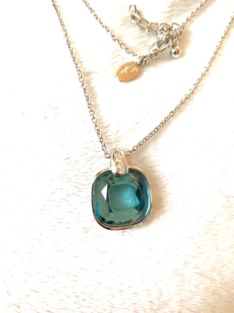 Collier Lia Sophia Pendentif Bleu à Strass - Cercles Concentriques (bullseye), Occasion