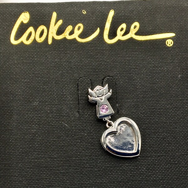 Angel with pink zirconia pin by Cookie Lee.