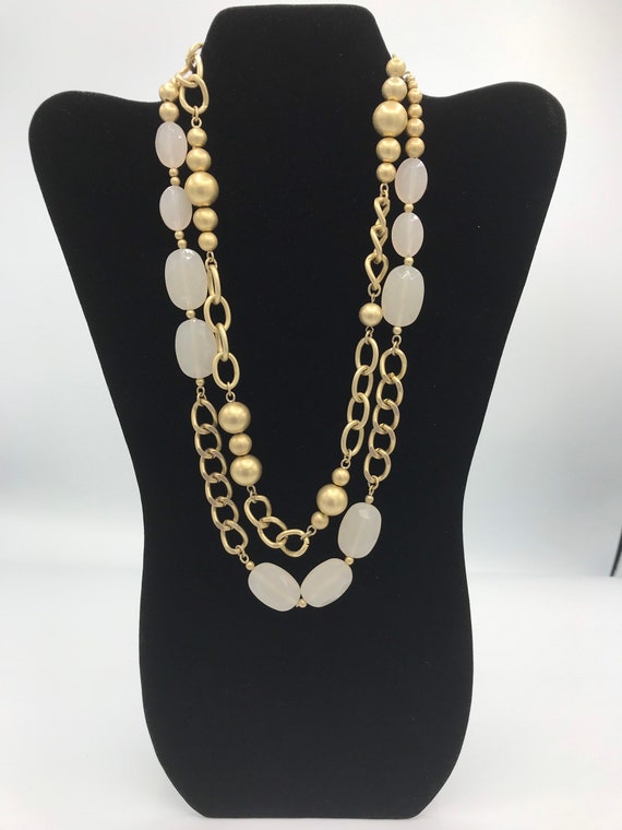 Lia Sophia gold and pink necklace - image 10