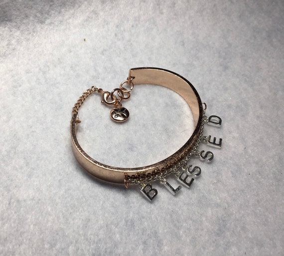 Copper cuff bracelet, signed BCBGeneration "BLESS… - image 6