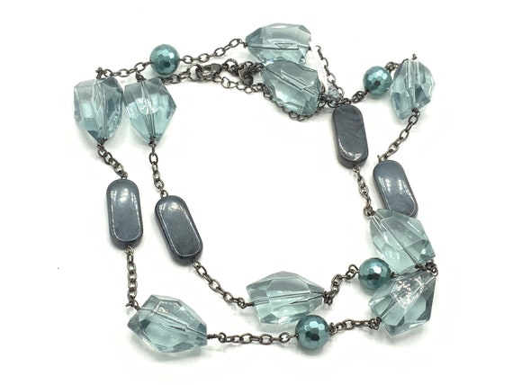 Gorgeous blue clear beads necklace by Lia Sophia.… - image 3