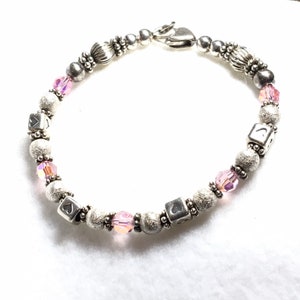 Vintage 925  beaded bracelet  and Swarovski crystals