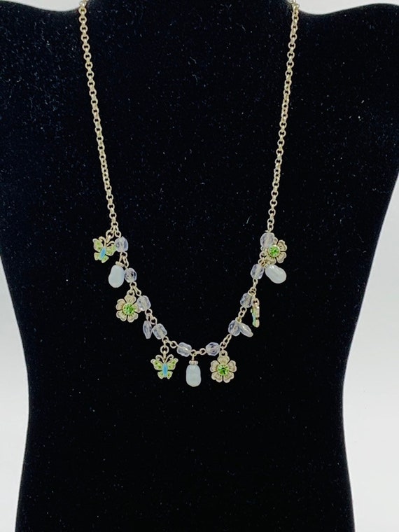 Lia Sophia Green Tone With Pearl Necklace Flower And - Lia Sophia Flower Pendant Lia Sophia Green Tone With Pearl Necklace Flower And - Lia Sophia Flower Pendant