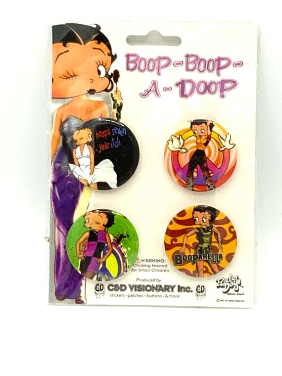 Gorgeous collectible set of four brooch Betty Boop