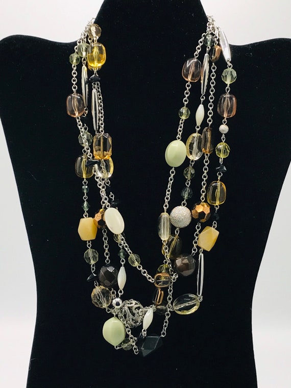 Multicolored beads necklace by Lia Sophia. Signed - image 9