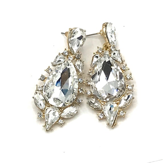 Sparkly stud earrings, large size - image 5