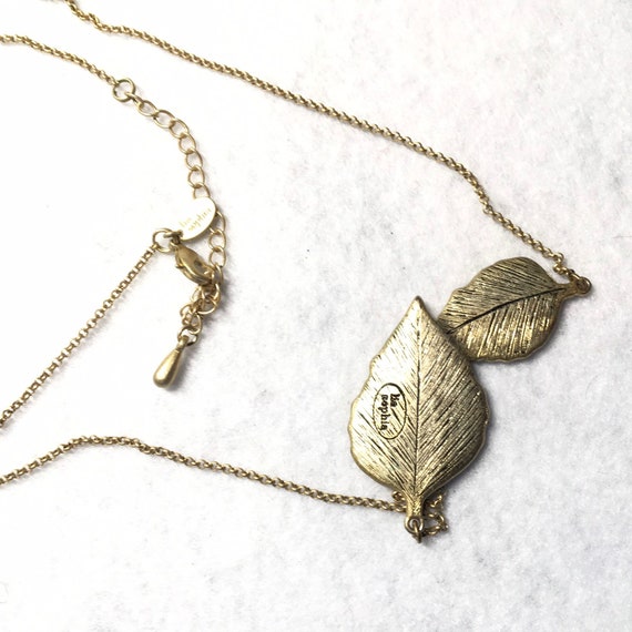 Lia Sophia gold leaves necklace - image 5