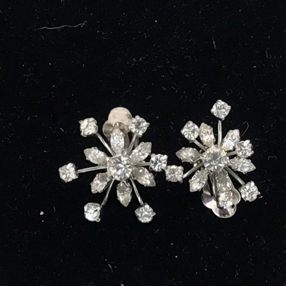 Vintage cubic zirconia earring by Queen Anne. Cli… - image 1