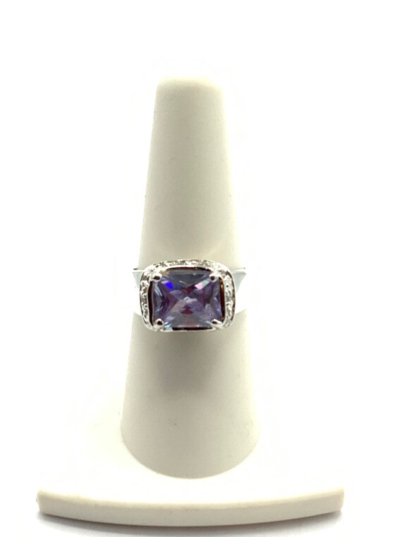 Gorgeous collectible purple and silver tone ring … - image 4