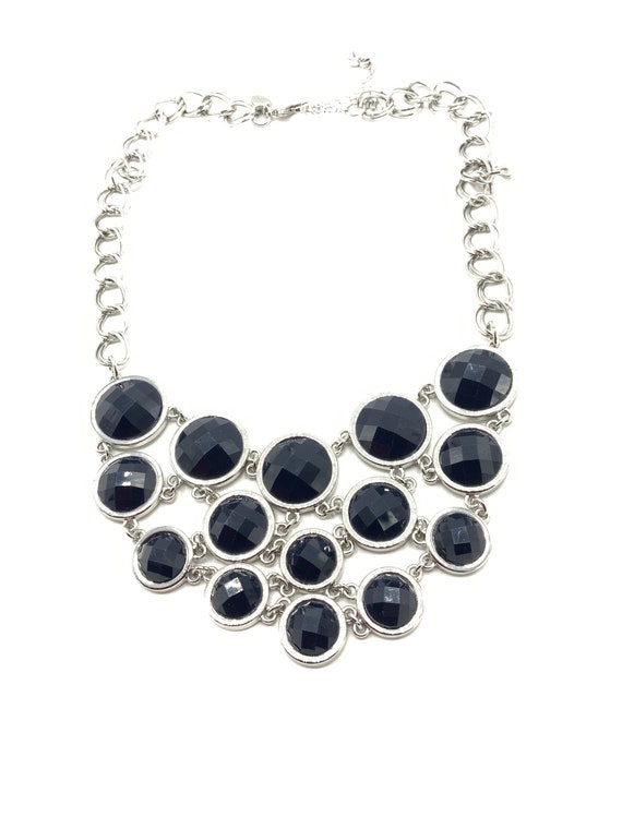 Gorgeous silver and black tone necklace by Lia So… - image 3