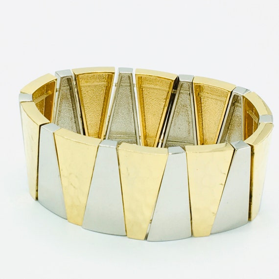 Gold and silver tone bracelet by Lia Sophia, stre… - image 5