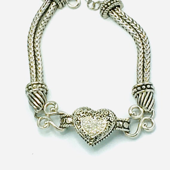 Silver tone bracelet with a heart by Lia Sophia, … - image 7
