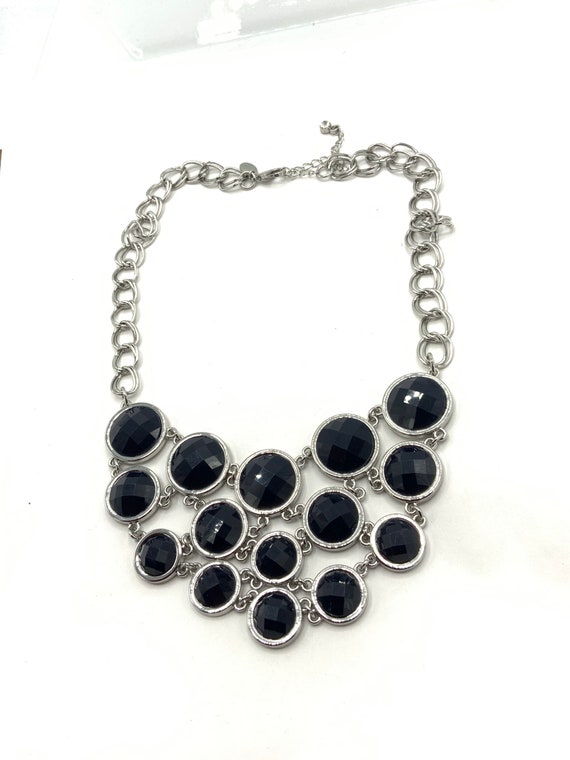 Gorgeous silver and black tone necklace by Lia So… - image 7