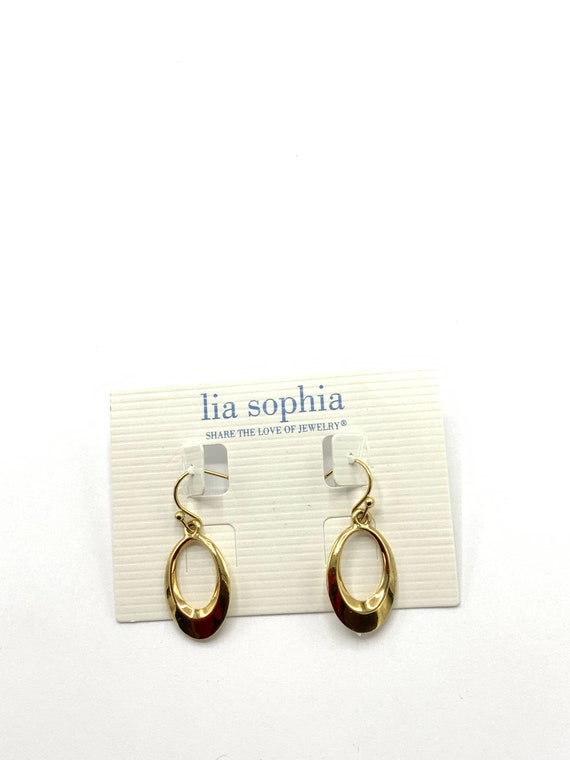 Gorgeous collectible gold tone oval earring by Li… - image 4