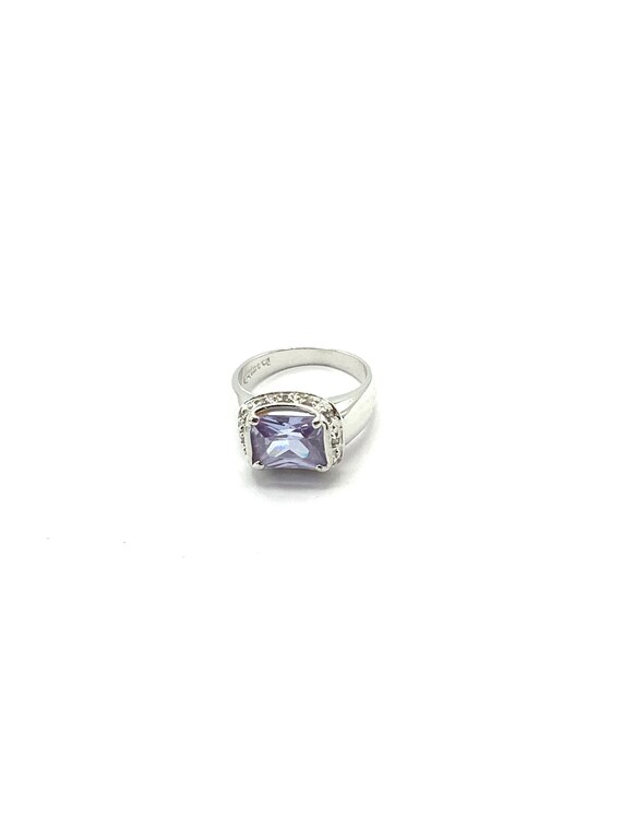 Gorgeous collectible purple and silver tone ring … - image 1