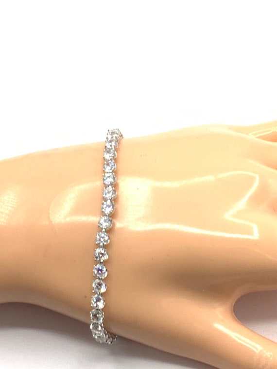 Gorgeous collectible delicate zirconia bracelet b… - image 1