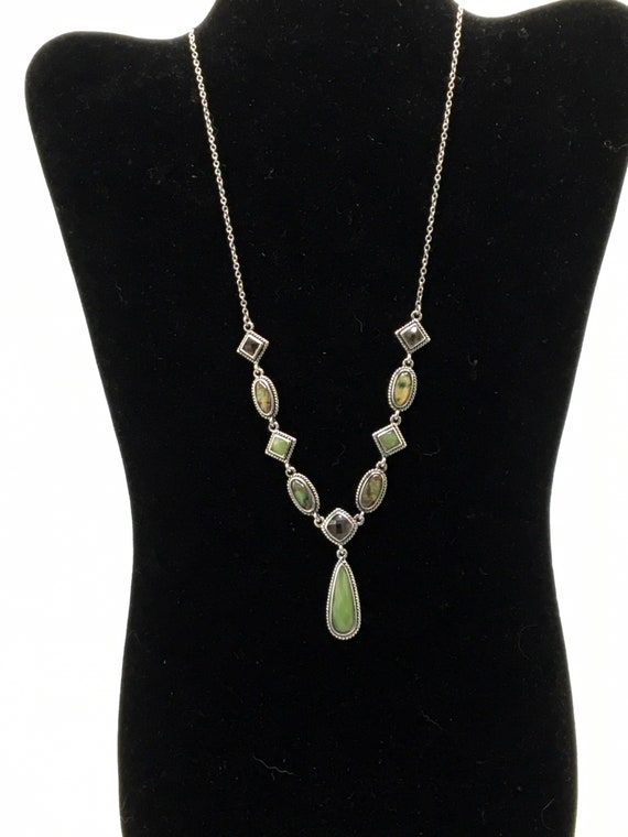 Vintage green tone necklace by Lia Sophia - image 7