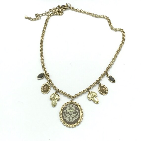 Gold tone with cameo necklace by Lia Sophia - image 5