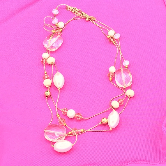 Multiple chains with pearls and crystals beads. - image 5