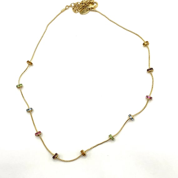 Gorgeous collectible gold tone with multicolored … - image 1