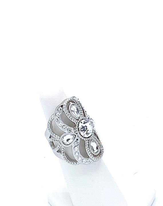 Lia Sophia silver  tone with Rhinestones ring , - image 2