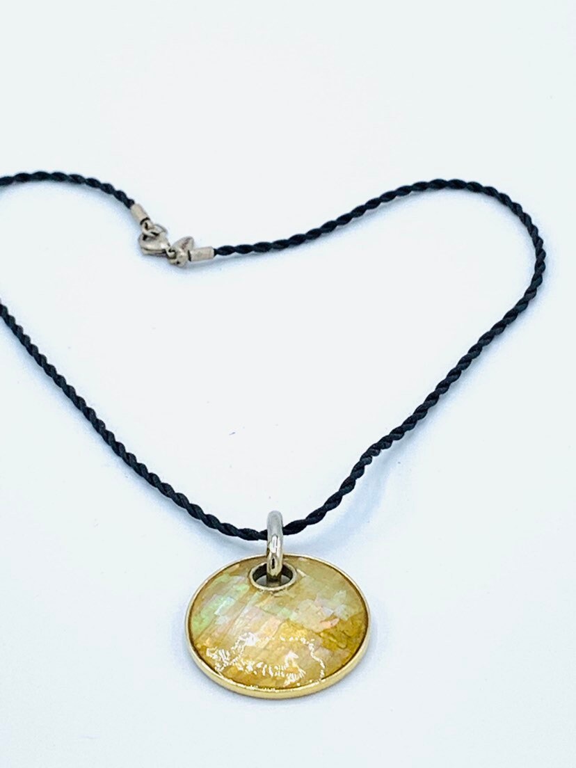 Collier Lia Sophia Doré Et Sarcelle - Bijou Occasion, Couleur Or