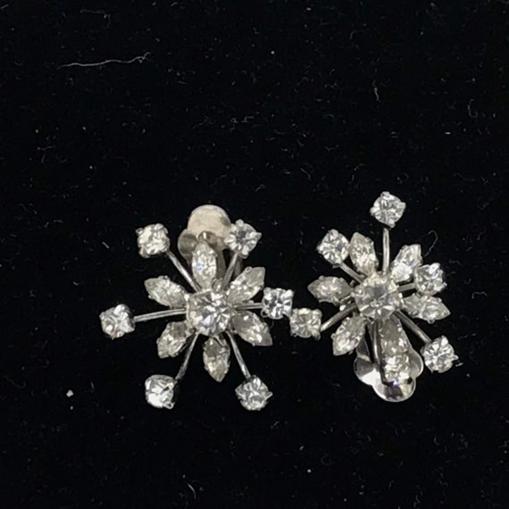 Vintage cubic zirconia earring by Queen Anne. Cli… - image 10