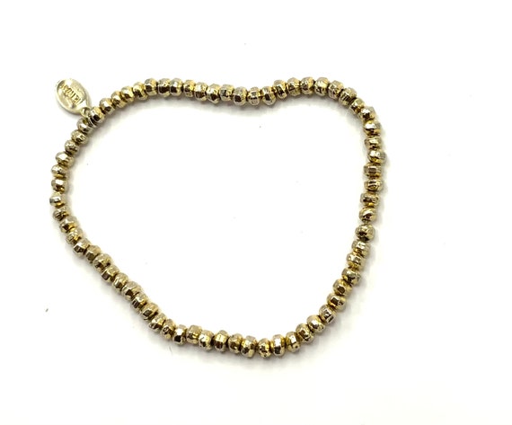 Gorgeous vintage old gold tone beads bracelet by … - image 2
