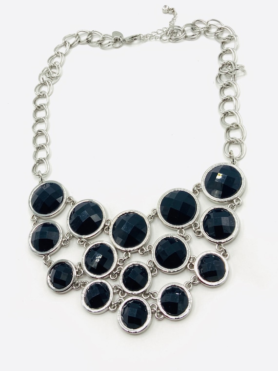 Gorgeous silver and black tone necklace by Lia So… - image 5