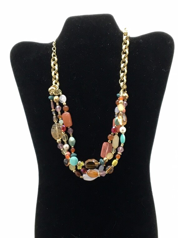 Gorgeous multicolored beads necklace by Lia Sophi… - image 7