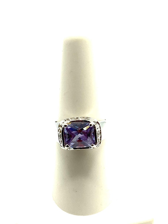 Gorgeous collectible purple and silver tone ring … - image 8