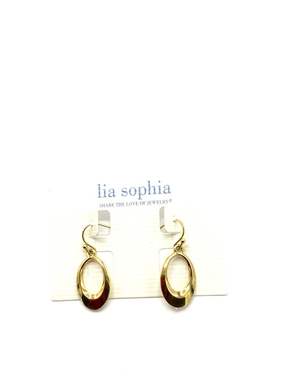 Gorgeous collectible gold tone oval earring by Li… - image 5