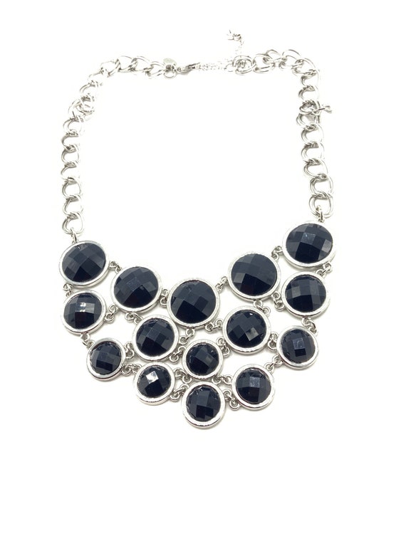 Gorgeous silver and black tone necklace by Lia So… - image 1