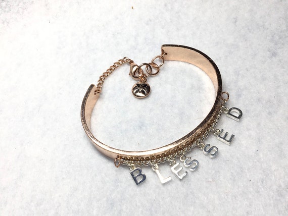 Copper cuff bracelet, signed BCBGeneration "BLESS… - image 3