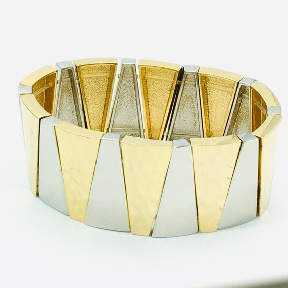 Gold and silver tone bracelet by Lia Sophia, stre… - image 1