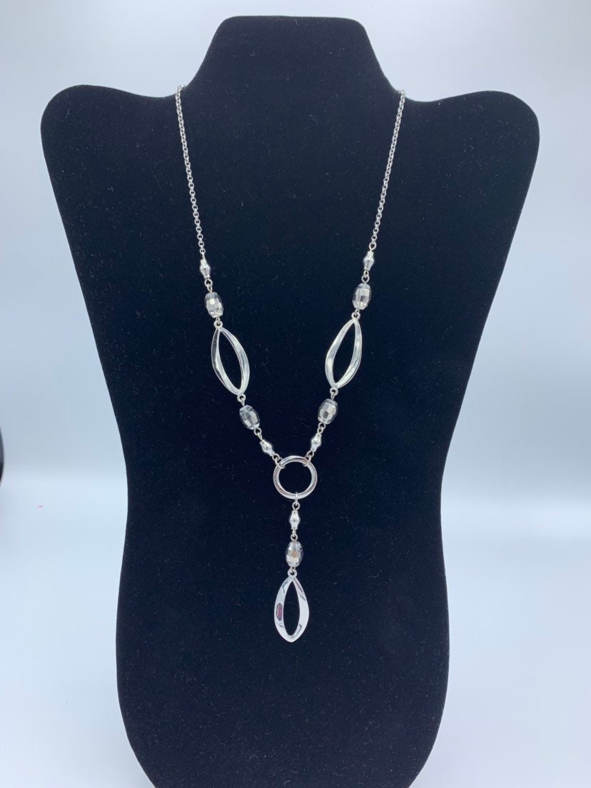 Lia Sophia Silver Tone Necklace, Gray - Etsy