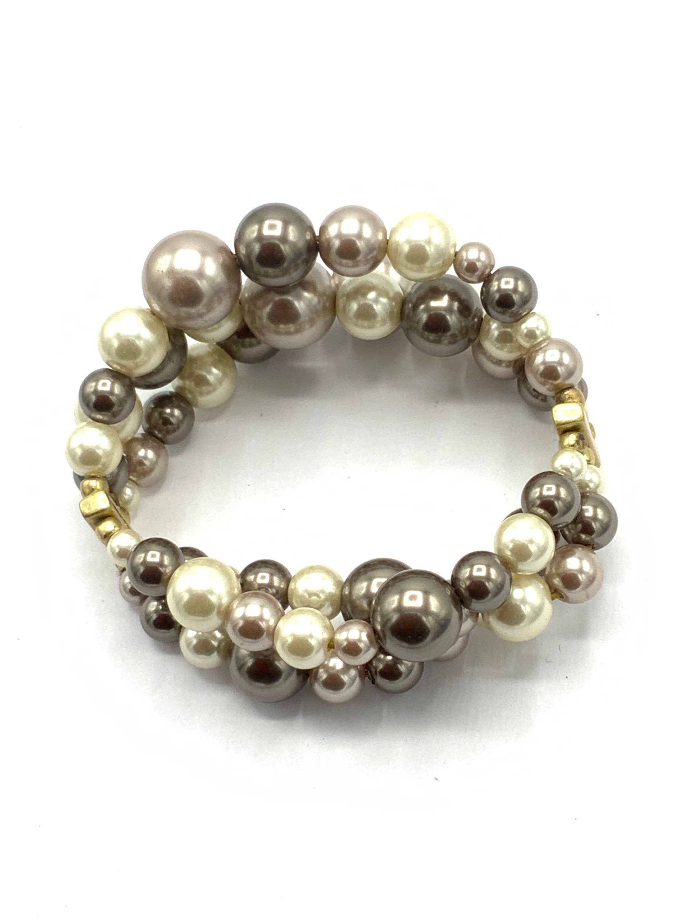 Lot De 2 Bijoux : Collier Danse Carrée Lia Sophia Et Bracelet Perles - Occasion