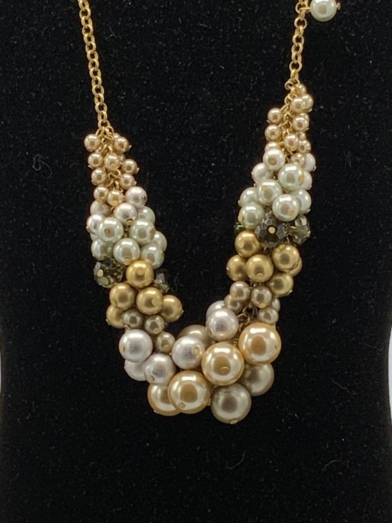Gorgeous pearl necklace by Lia Sophia, white, gol… - image 2