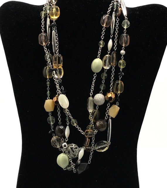 Multicolored beads necklace by Lia Sophia. Signed - image 8